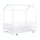 preview thumbnail 23 of 48, Metal House Bed with Fence, With Trundle