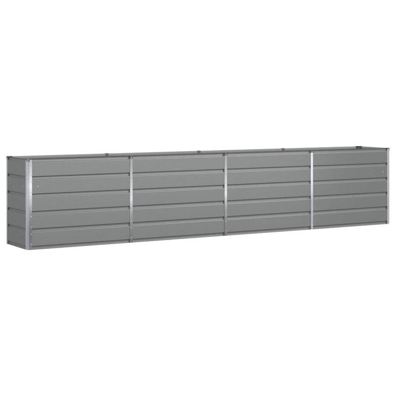 vidaXL Planter in Galvanised Steel - 39.37 x 19.69 x 17.72