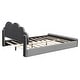 preview thumbnail 11 of 13, Grey Upholstered Queen Size Platform Bed with Cloud-shaped Headboard for Kids,Adults