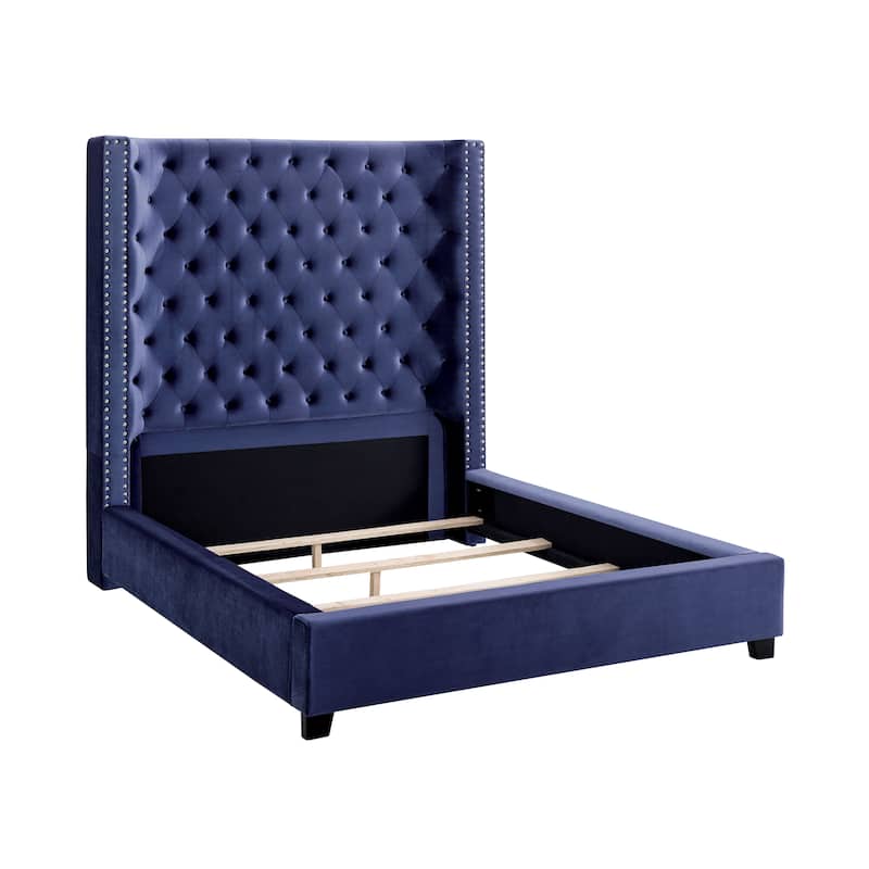 Furniture of America Arun Modern Fabric Low Profile Panel Bed