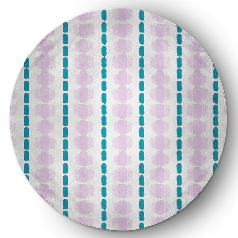 Watercolor Stripe Spring Chenille Rug