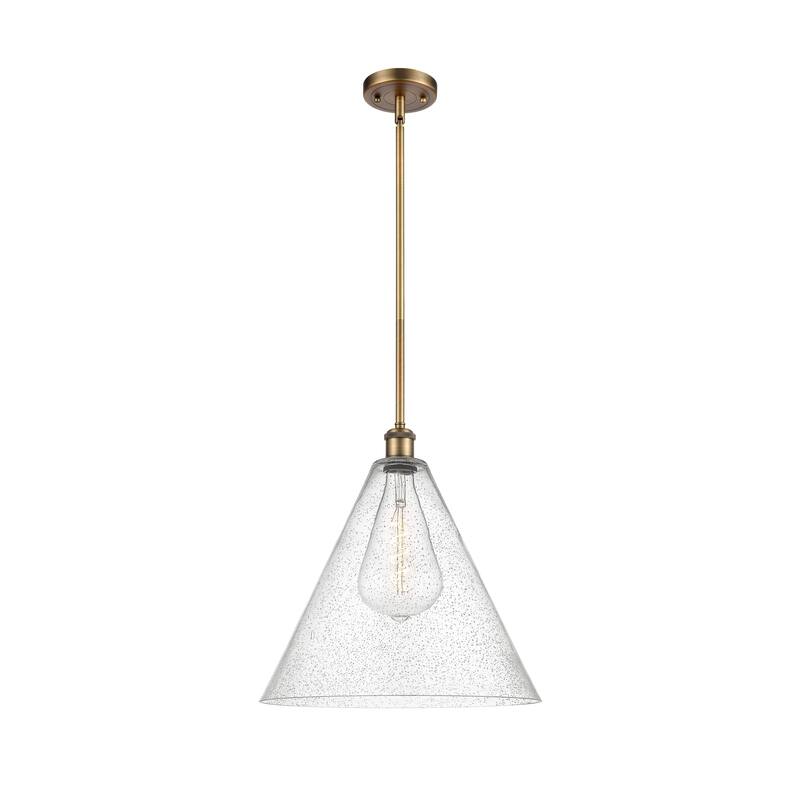 Innovations Lighting Berkshire 1 Light 16" Pendant - Brushed Brass/Seedy