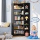 preview thumbnail 13 of 22, 6-Tier Corner Bookshelf, 71" H Freestanding L-Shaped Book Shelf with Baffle, Corner Open Display Shelf Bookcase