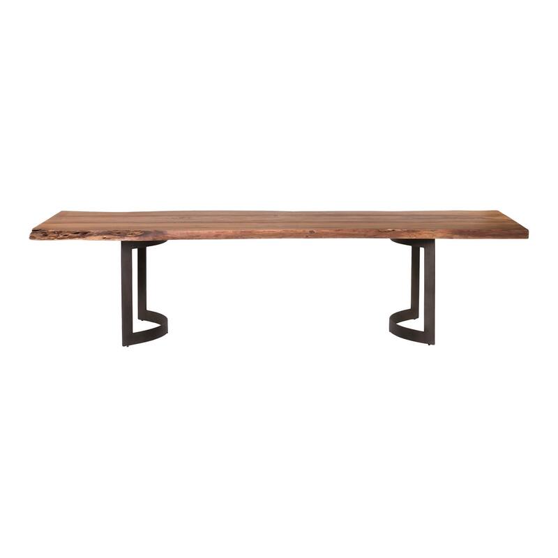 Aurelle Home Bennett Rustic Farmhouse Live Edge Dining Table