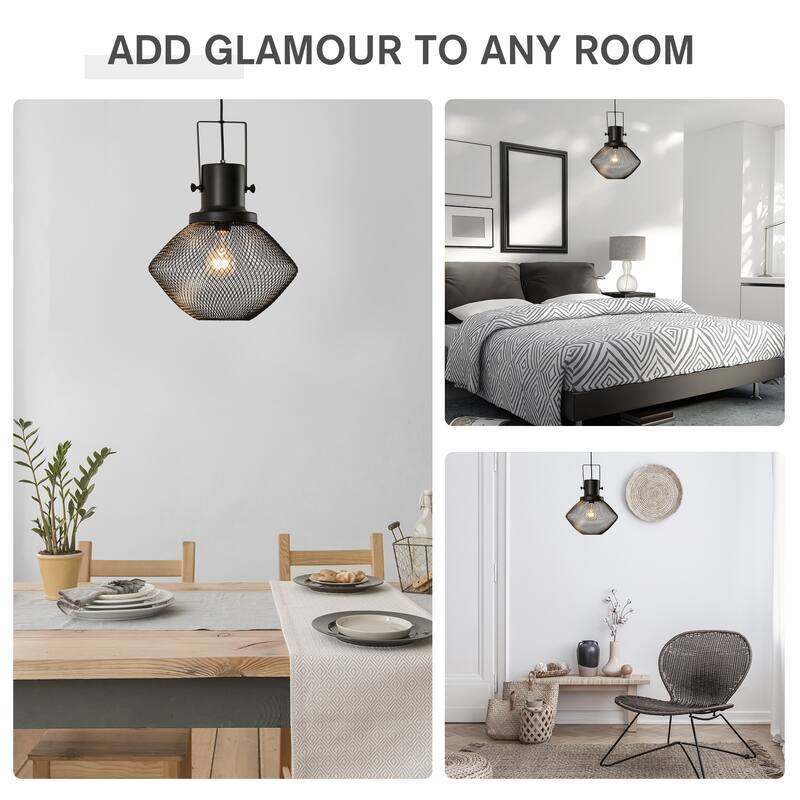 Industrial Pendant Light Fixtures, for Living Room, Bedroom, Kitchen, Dining Room with Adjustable Hanging Chain