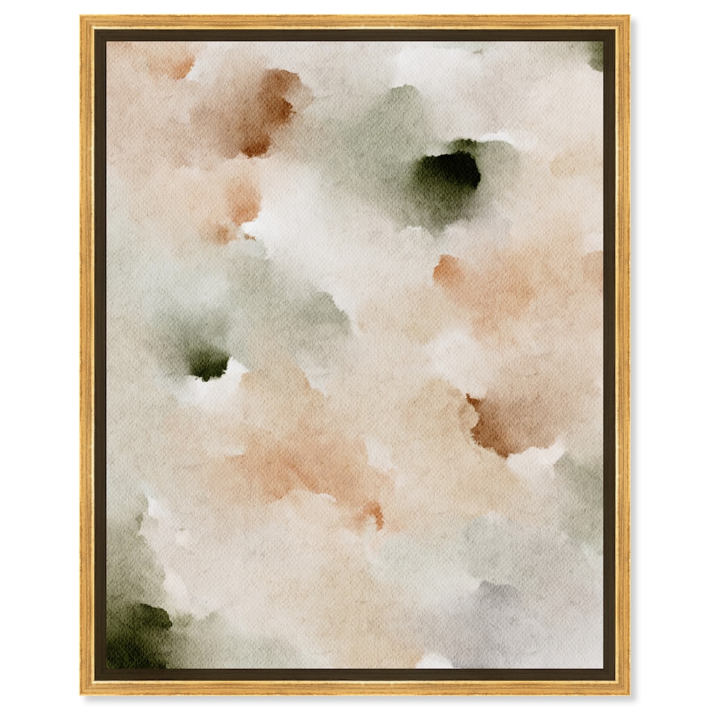 Art Remedy Cotton Balls And Cinnamon Framed Watercolor Boho Abstracts