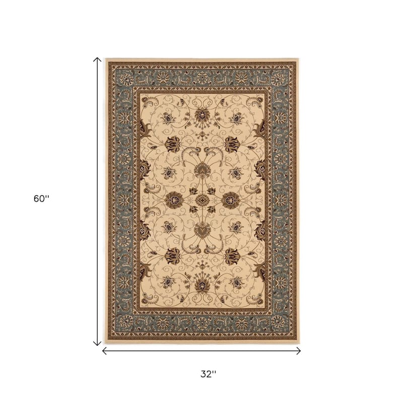 HomeRoots Cladi Oriental Modern Rectangle Area Rug