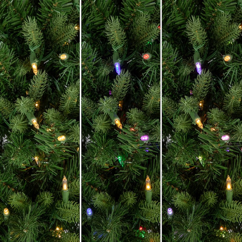 7.5' Pre-Lit Washington Frasier Fir Multi-Function Slim Christmas Tree - Dual Color LED Lights