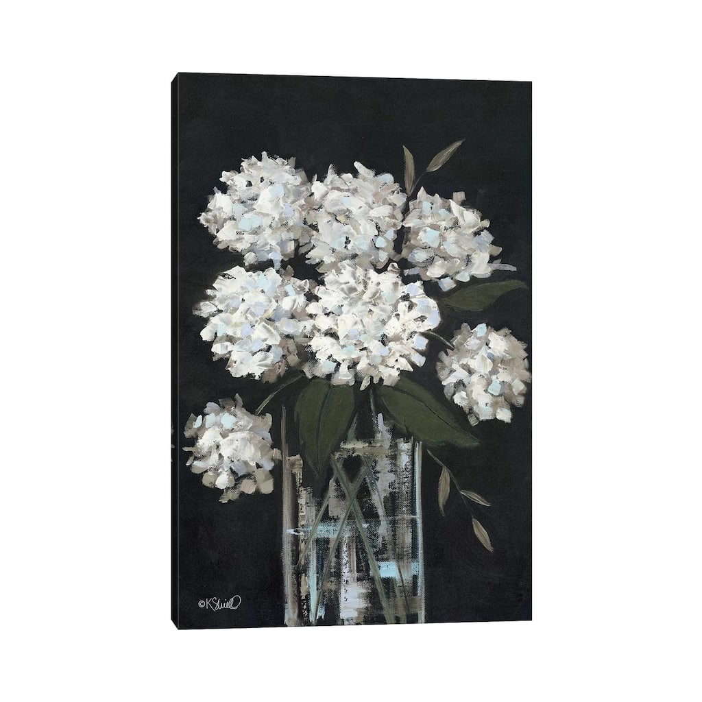 iCanvas "White Hydrangeas I" by Kate Sherrill Canvas Print