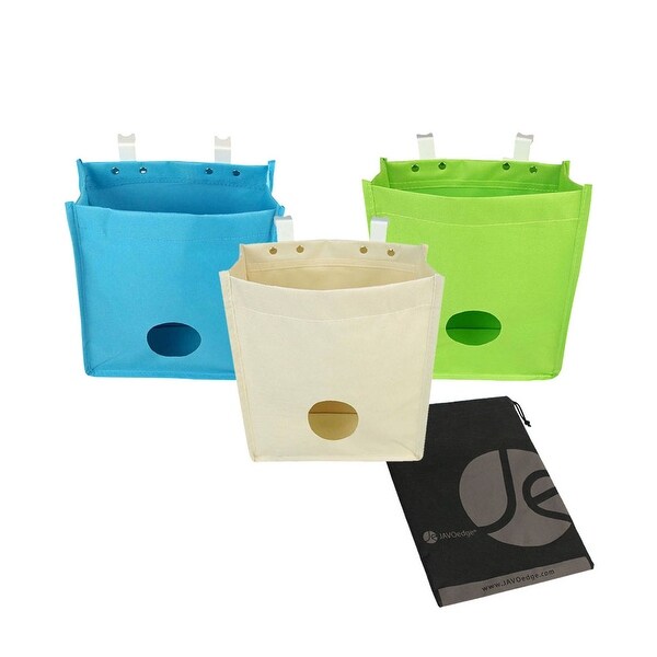 Javoedge 3 Pack Plastic Bag Holder And Dispenser Builtin Javoedge 3 Pack Plastic Bag Holder And Dispenser Builtin Hanging Over Cabinet Door Hooks