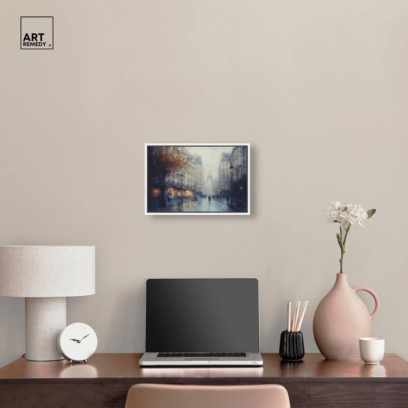 Foggy Paris Canvas by Art Remedy