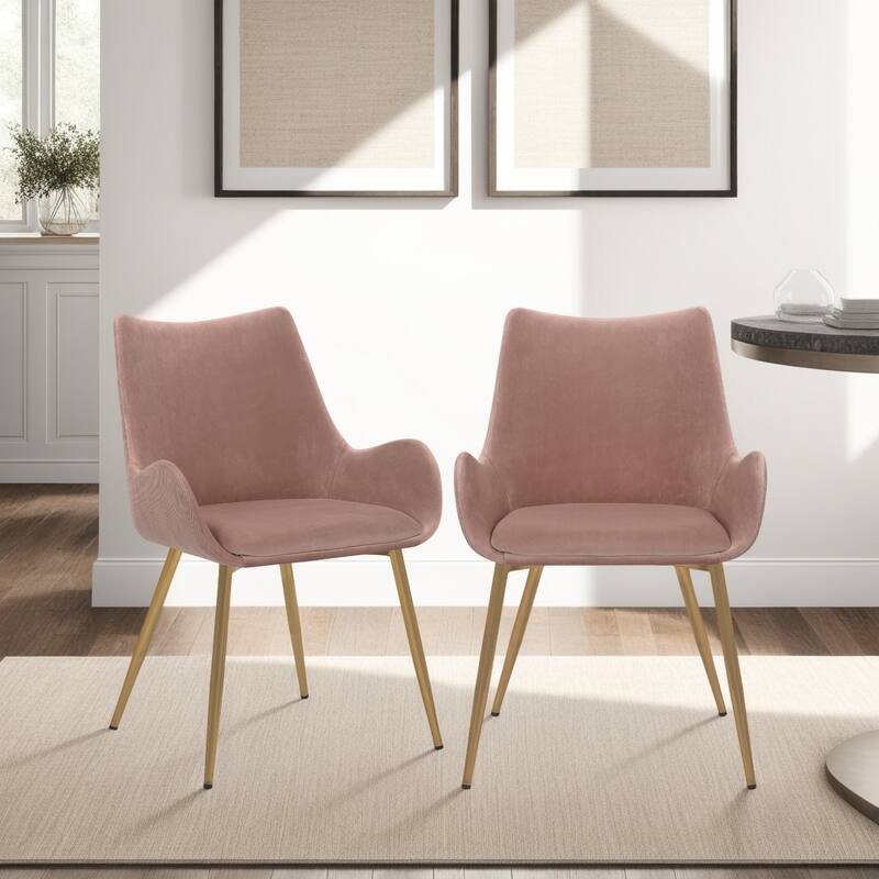 Avery Upholstered Dining Chair with Gold Legs
