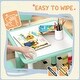 preview thumbnail 3 of 6, 5 Piece Green Kids Table and Chair Sets with Adjustable Height and Under Storage Box - 23.6" L x 23.6" W x 18.1"-22.8" H