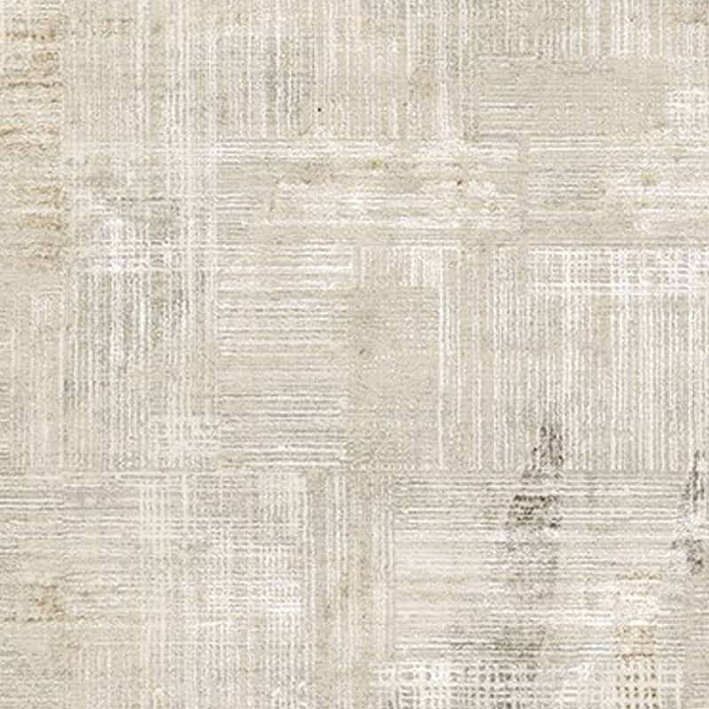 Wony 8 x 10 Large Area Rug, Abstract Pattern, Gray and Beige Polyester - 8 x 10