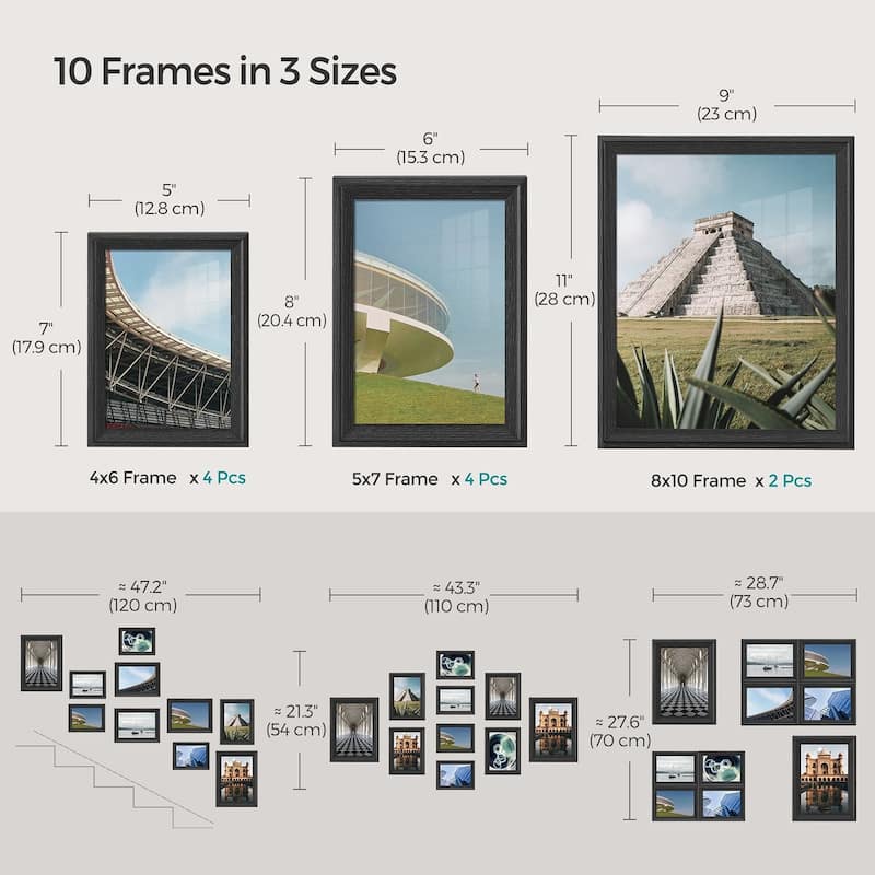 Wall Mounted or Tabletop Picture Frames with Glass Ideal Gift for Birthdays or Any Occasion