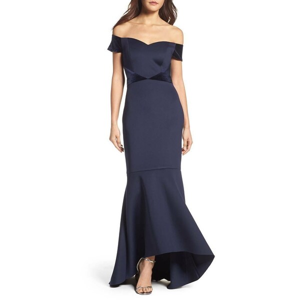 navy mermaid gown