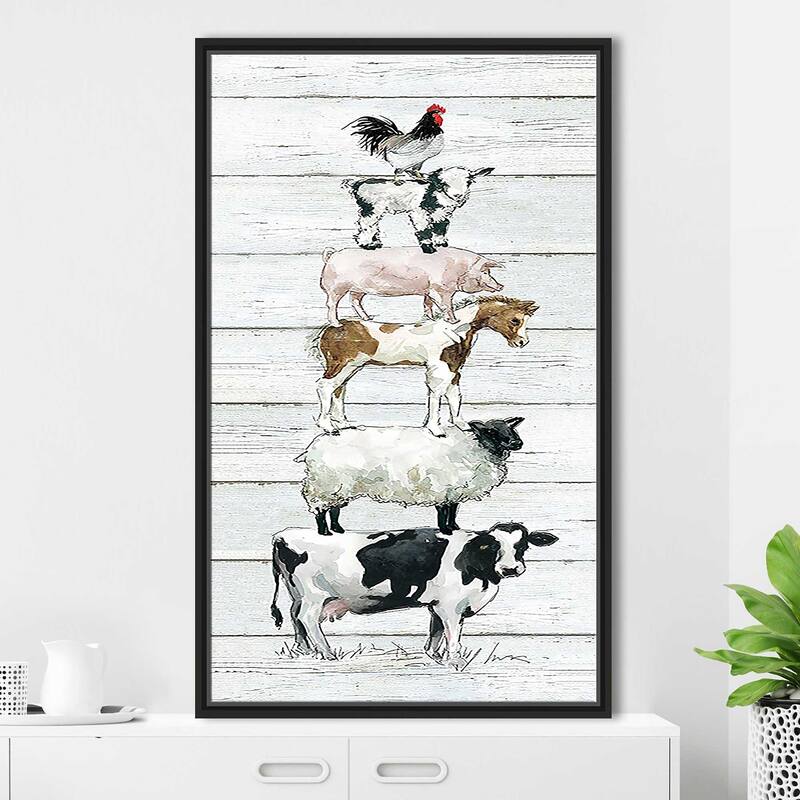 "Farm Stack" Print on Floating Canvas