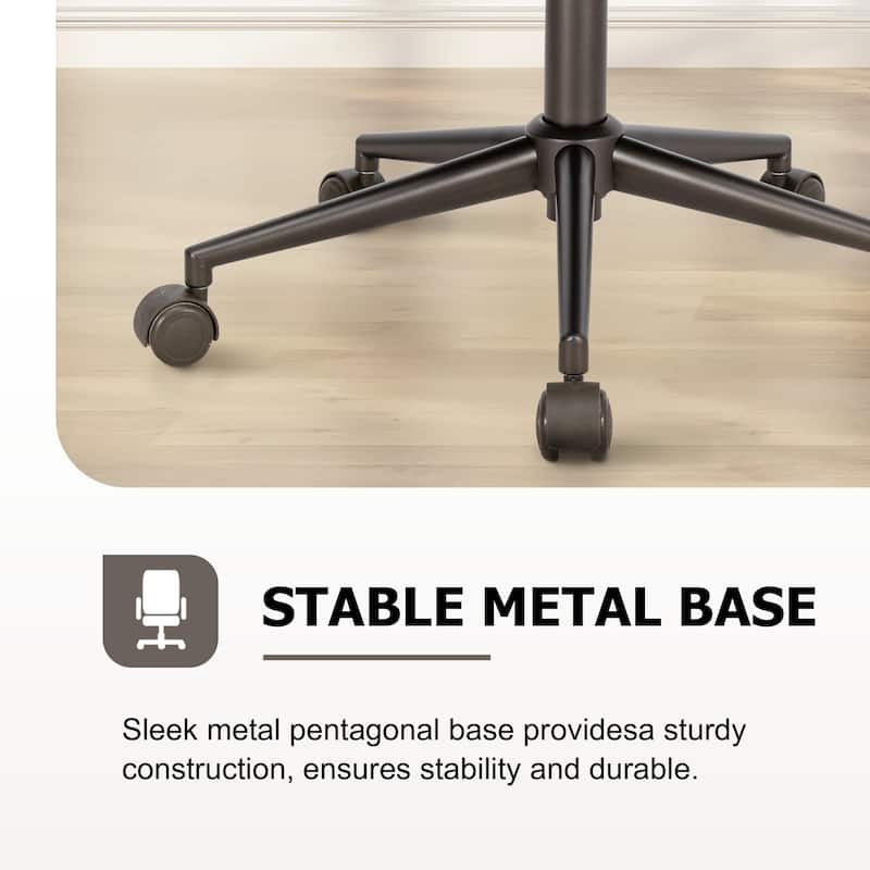 Ergonomic Office Chair Full-Grain Leather with Lumbar Support