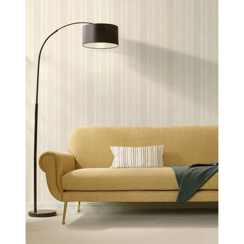 Seabrook Designs Harmonia Linen Stripe Unpasted Wallpaper