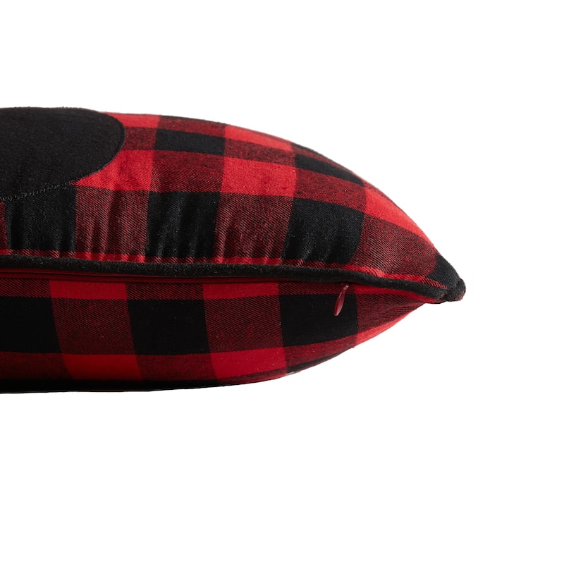 Eddie Bauer Cabin Plaid Stag Head Throw Pillow