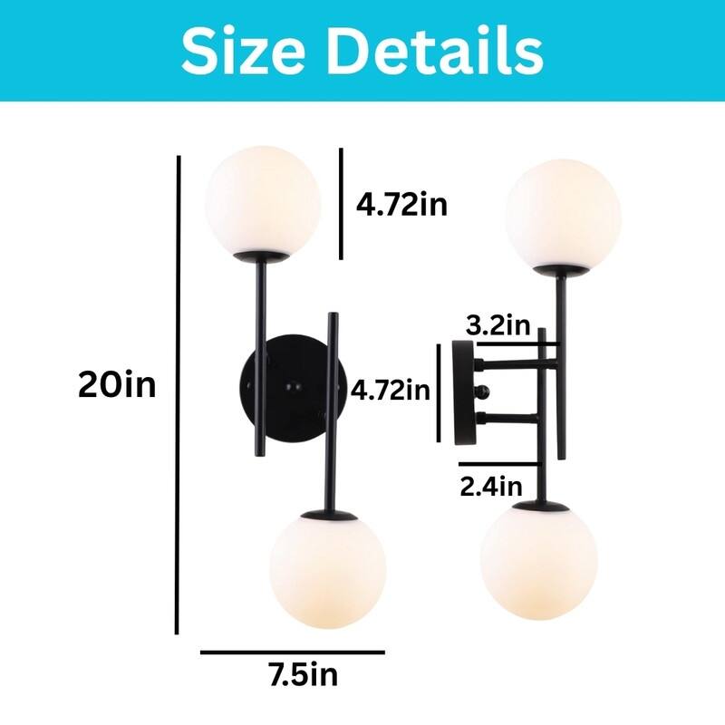 2 Light lights in walls black wall light fixture glass, metal wall lighting