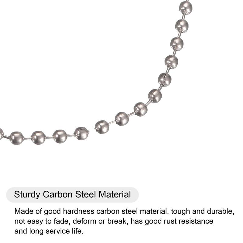 3.94" Ball Bead Chains with Connectors for Key Chains DIY Crafts 24Pcs - Silver