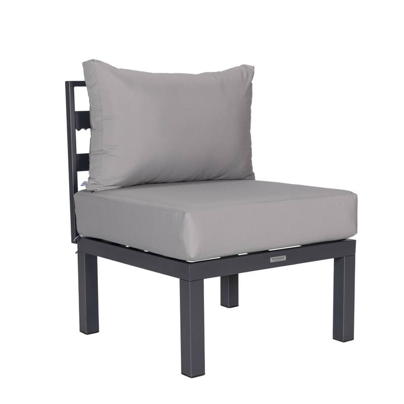 Outdoor 7-Piece Modern Patio Sectional Sofa Set Aluminum Frame W/ Coffee Table for Outdoor Summer Porch Backyard