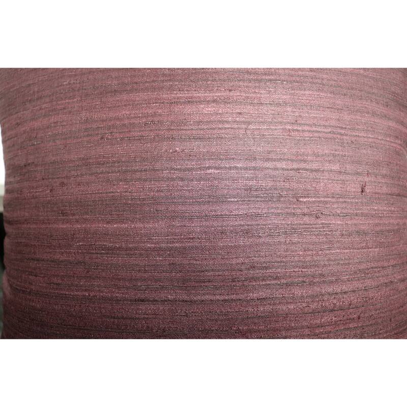 Home&Manor Raw Silk Throw Pillow 18" Dark Brown