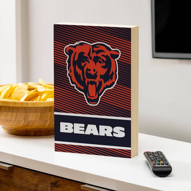 Chicago Bears Wooden Tabletop Mantel Shelf Sign - 8" x 12"
