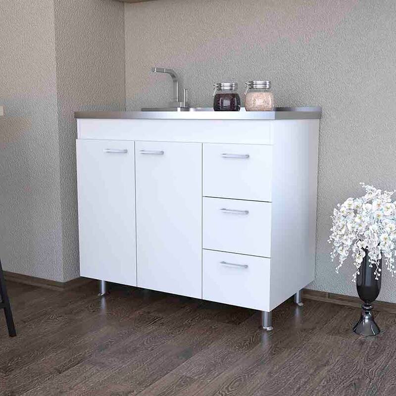 Utility Sink for Kitchen, Dining Room,Easy To Assemble, White
