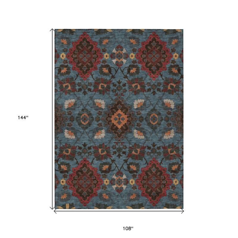 HomeRoots Oriental Traditional Rectangle Outdoor Rug