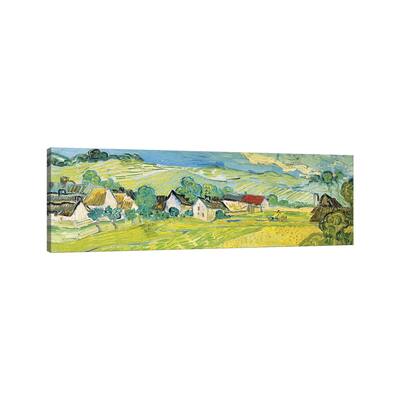 iCanvas "Vue Ensoleille Pres D'Auvers" by Vincent van Gogh Canvas Print