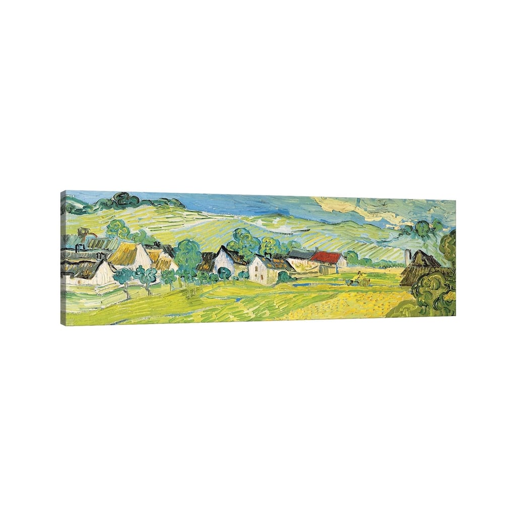 iCanvas "Vue Ensoleille Pres D'Auvers" by Vincent van Gogh Canvas Print
