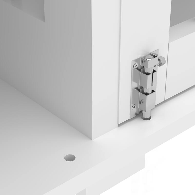 Large Dog Crate Furniture for 2 Dogs, Wooden Dog Kennel with 2 Drawers, Divider & Sliding Door, Indoor Dog Crate End Table