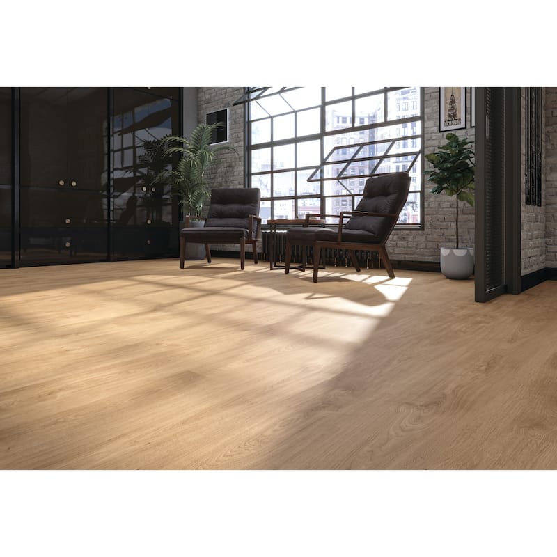 SAFAVIEH Parquet Flooring Natura Select Mese High-Density Engineered Wood Planks - Medium Blonde (8-pcs) - 191X1200mm