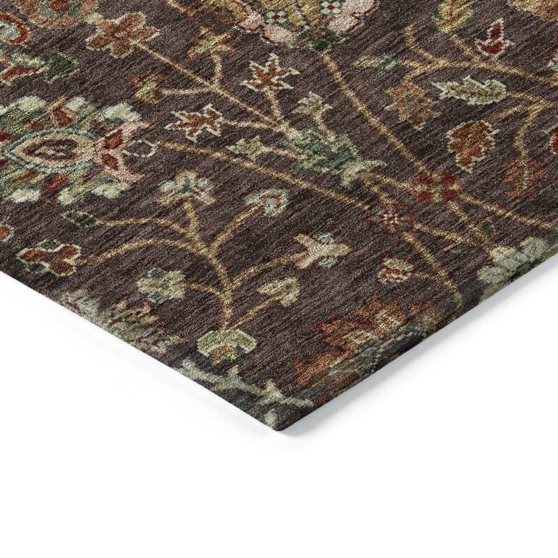 HomeRoots Floral Transitional Rectangle Outdoor Rug