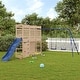 preview thumbnail 1 of 19, vidaXL Swing Set Outdoor Backyard Wooden Playground Equipment for Kids Age 3-8 124.4" x 210.2" x 81.5" Pine