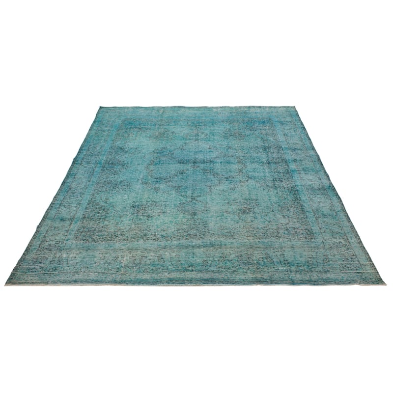 ECARPETGALLERY Hand-knotted Color Transition Turquoise Wool Rug - 10'0 x 12'6
