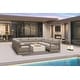 preview thumbnail 68 of 85, PURPLE LEAF Caesar Khaki Outdoor Couch with 9.6" Thick Cushion and Table for Yard Porch Deck Outdoor Patio Conversation Sets 10 Seats - U-shaped