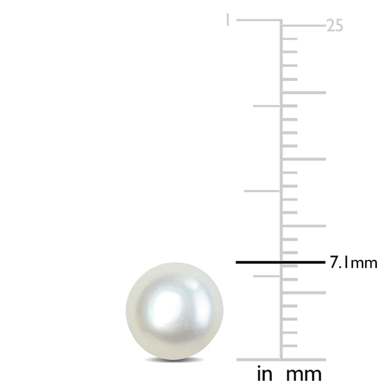 Miadora 7-7.5mm Cultured Freshwater Pearl Stud Earrings in Sterling Silver