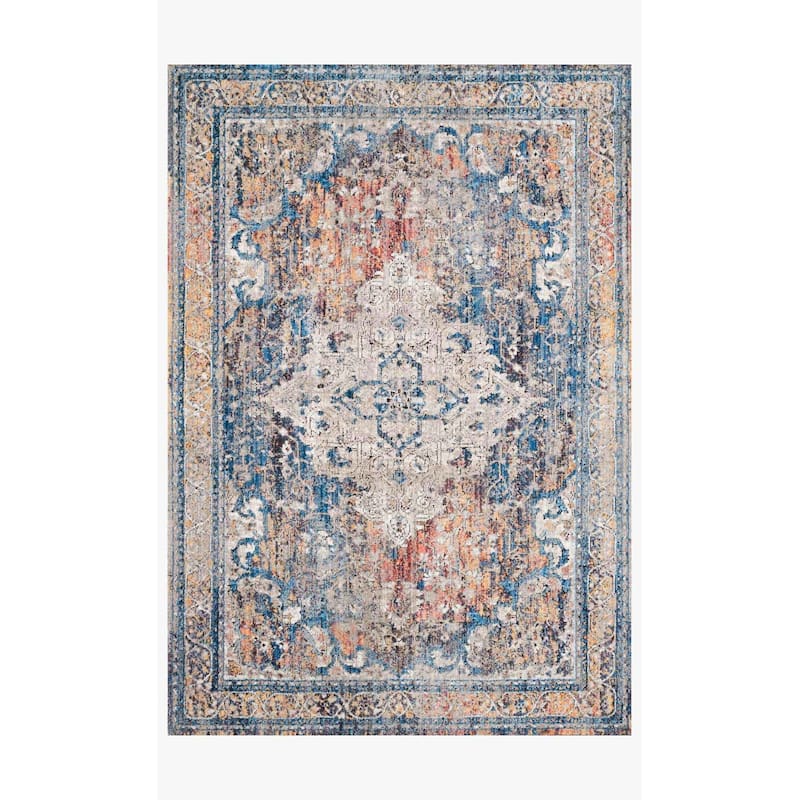 Alexander Home Adrian Distressed Traditional Border Area Rug