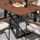 preview thumbnail 7 of 6, PureCane Rectangle Acacia Wood Tabletop Outdoor Dining Table with Umbrella Hole