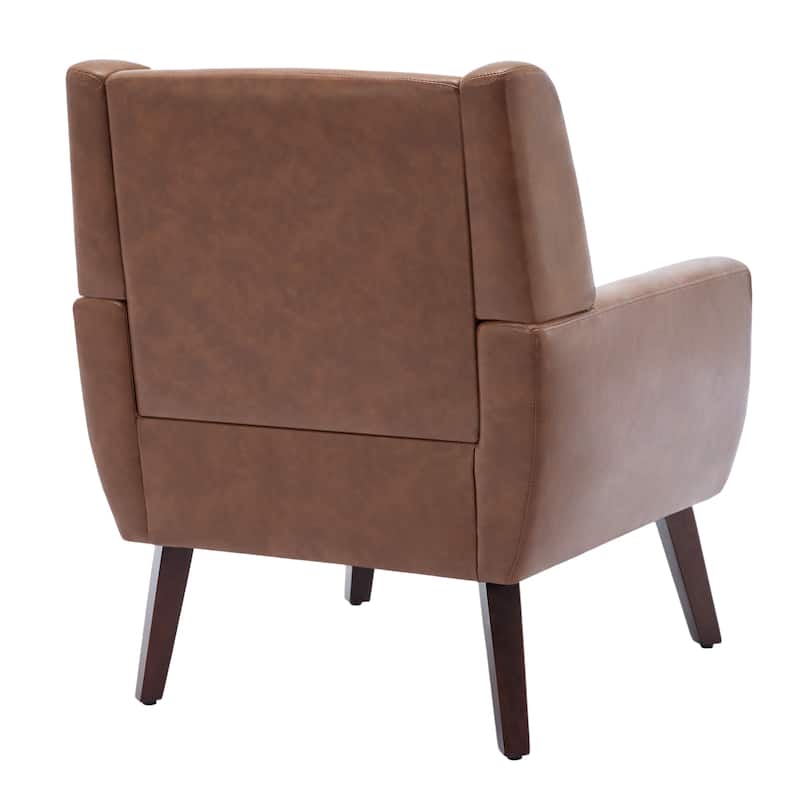 PU Leather Accent Chair Living Room Upholstered Armchair
