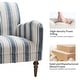 preview thumbnail 17 of 47, Seip Classic and Contemporary Striped Arm Chair with Spindle Legs by HULALA HOME