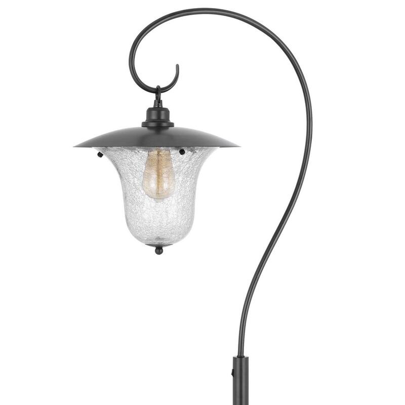 Lem 65 Inch Floor Lamp, Classic Lantern, Glass Shade, Bronze Metal Finish