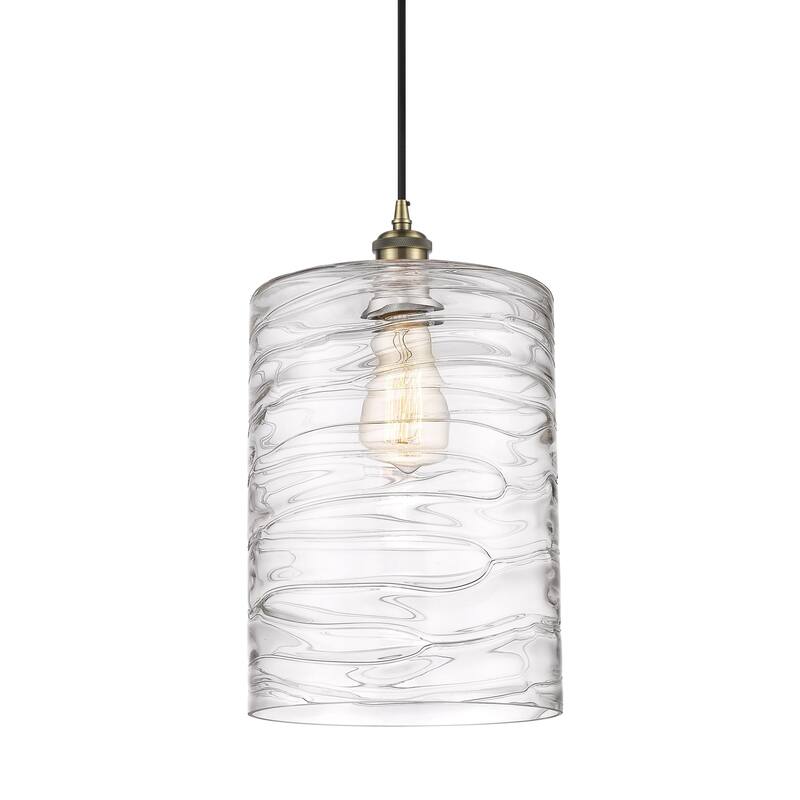 Innovations Lighting 516-1P-14-9-L Cobbleskill Pendant Cobbleskill 9" - Deco Swirl / Antique Brass
