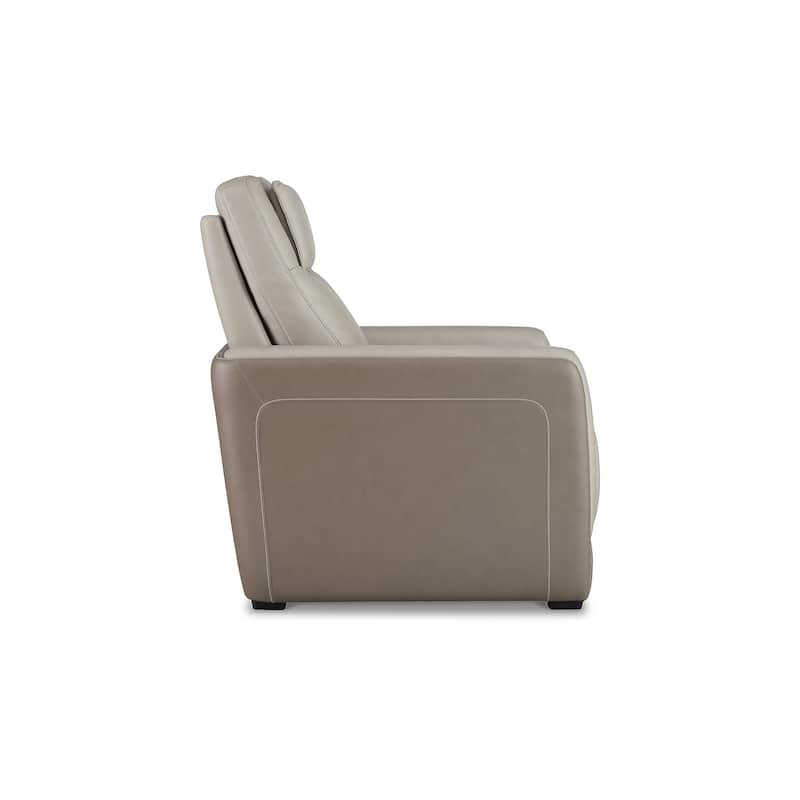 Signature Design by Ashley Battleville Ivory Power Recliner with Adjustable Headrest