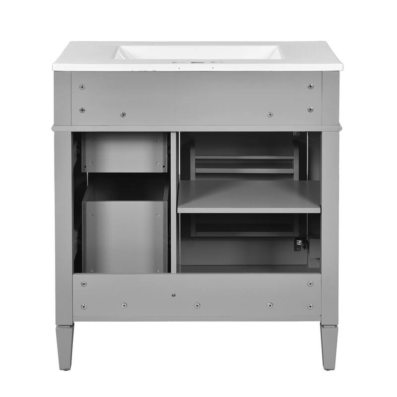 Modern Bathroom Vanity with Multiple Storage Options and Stylish Design