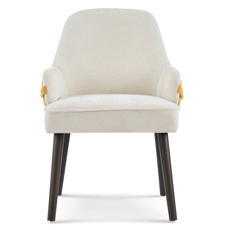 Christopher Knight Home - Modern Upholstered Dining Chair Set with Two-Tone Fabric Armchair Design