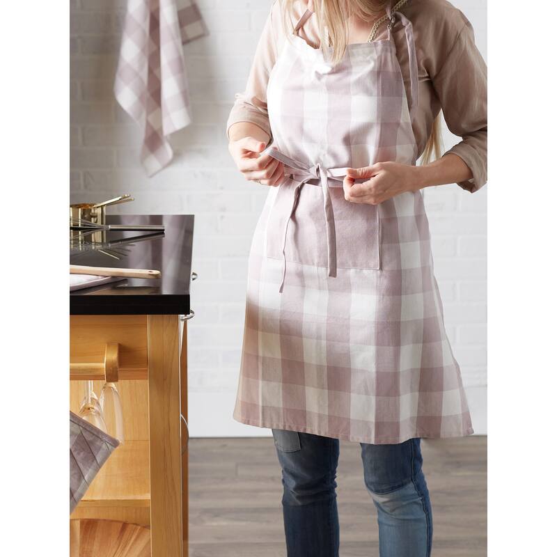 DII Antique Green Buffalo Check Chef Apron